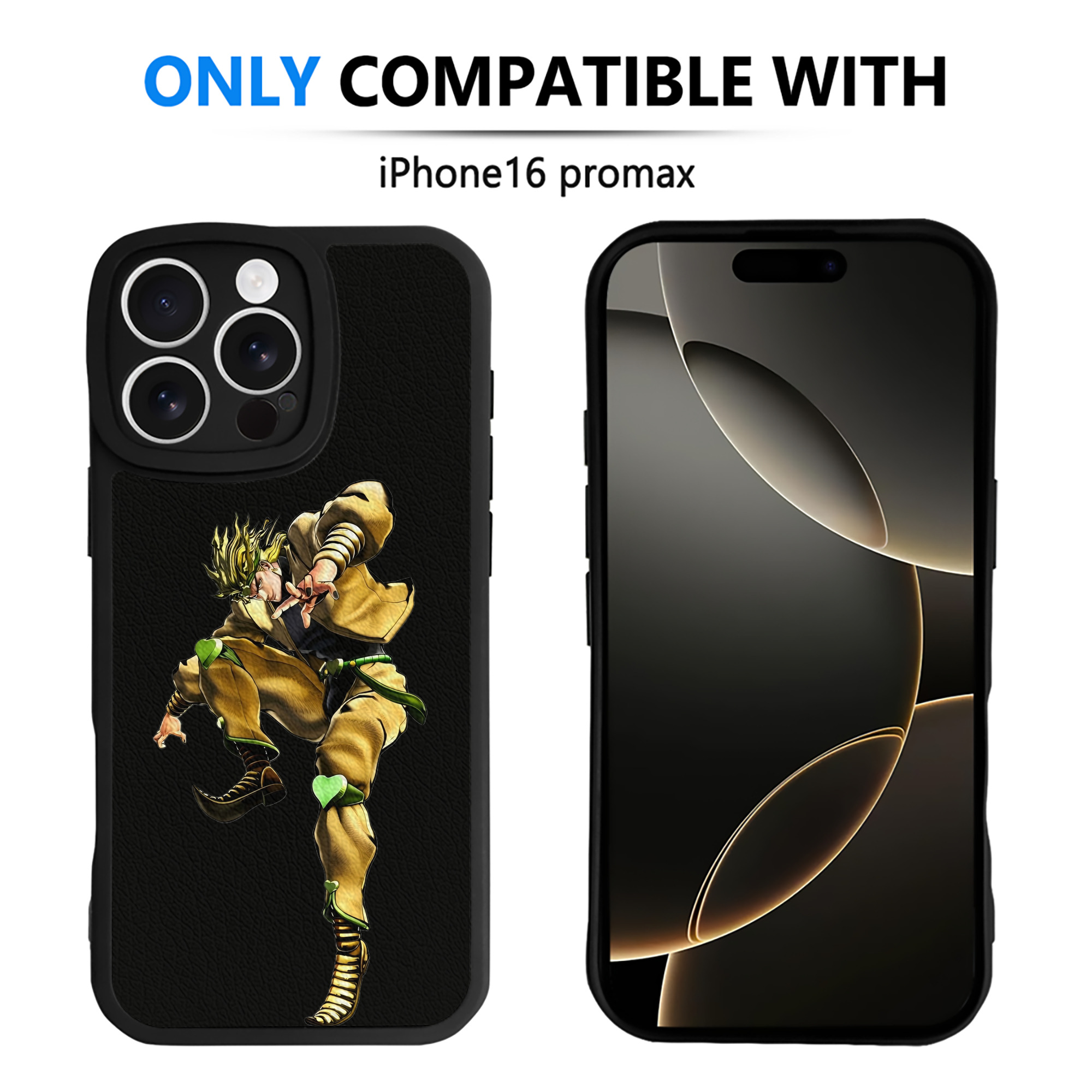 （画像用） ジョジョの奇妙な冒険 ディオ?ブランドー JoJo's Bizarre Adventure Dio Brando 【iPhone 16シリーズ対応】シリコンスマホケース（レザー調） 材質：シリコン